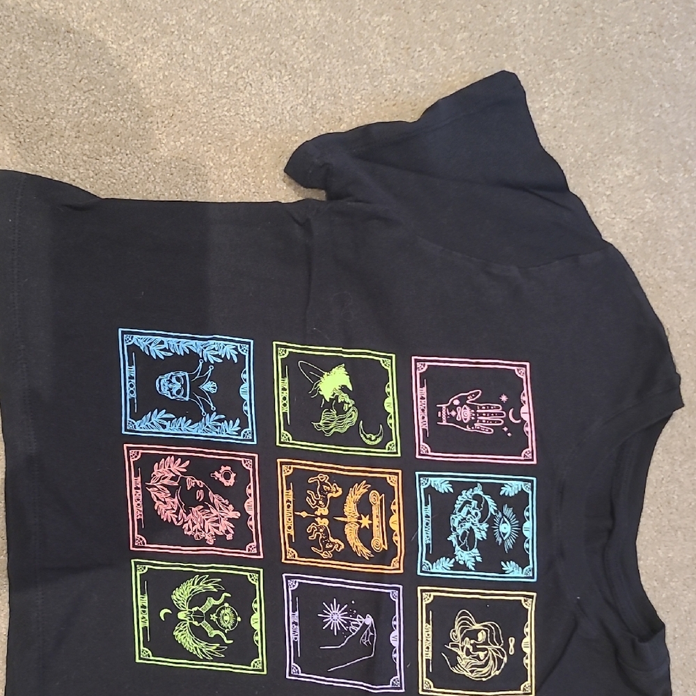 Forever 21 Black Tee with Colorful Graphic